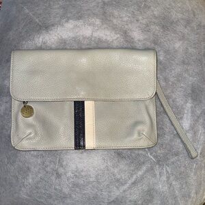 Laggo Soho Leather Clutch Grey Wristlet Wallet